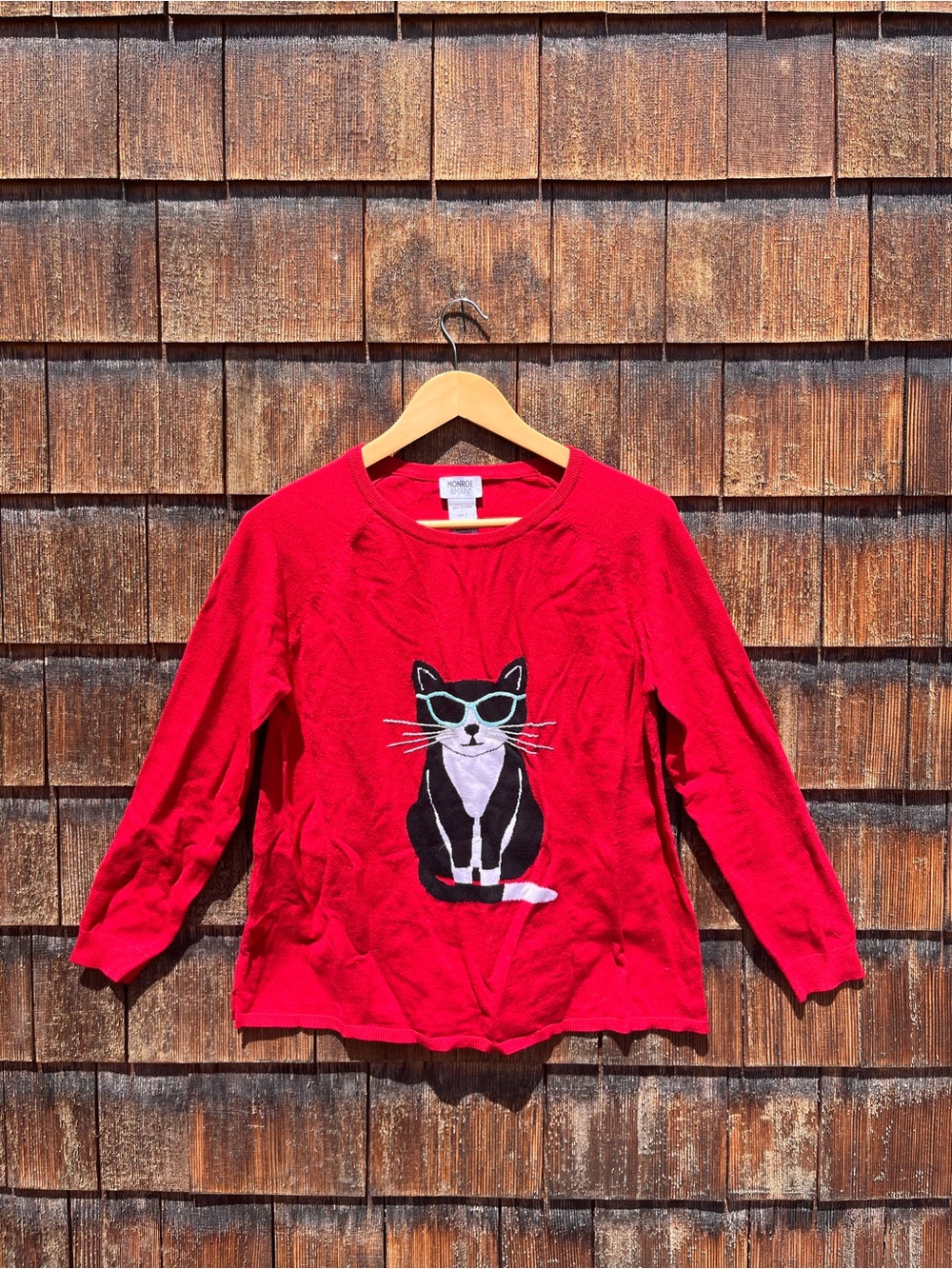 Monroe & Main Red Cat Sweater